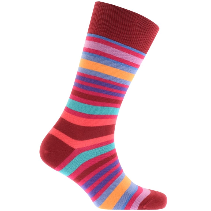 Alternative Image for ProductPaul Smith Gift Set 3 Pack Stripe Socks Burgundy3